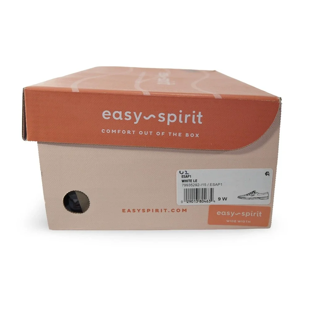 Easy Spirit AP1 Leather‎ Casual Sneakers Womens 9W White Walking Shoes ESAP1
